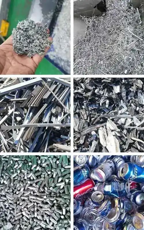 Aluminium chips, profiles, sheet scrap, wire, granules and beverage cans